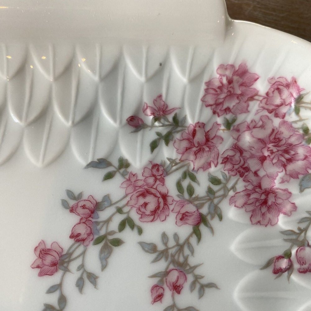L. Bernardaud Limoges Platter Tray Vintage Porcelain White Pink 6.5" x 15 3/4" - Picture 10 of 10